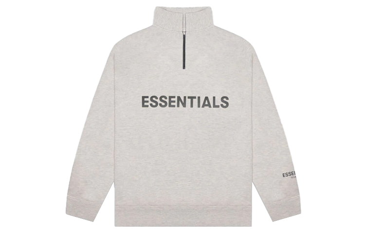 Fear of God Essentials FW20 Half Zip Pullover Oatmeal