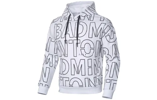 Li Ning Sweatshirts Men's Standard White Hooded Moderate Regular