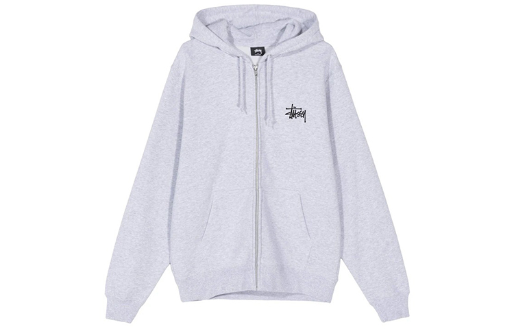Худи Stussy BASIC ZIP HOOD (черное) — фото 2
