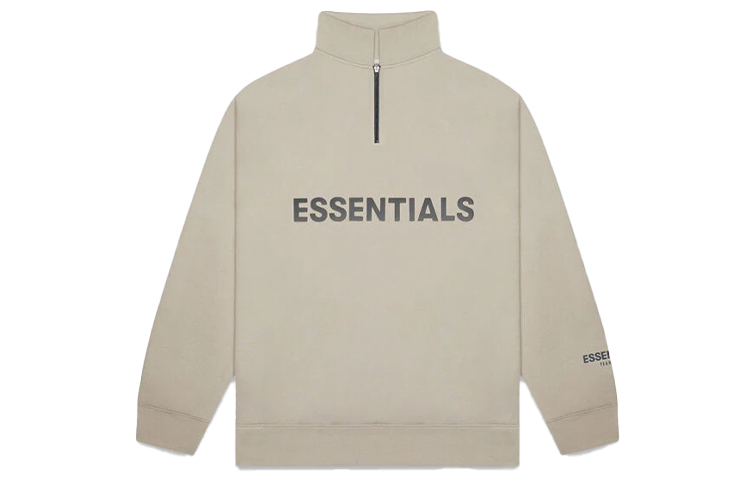 Fear of God Essentials FW20 Half Zip Sweatshirt Olive