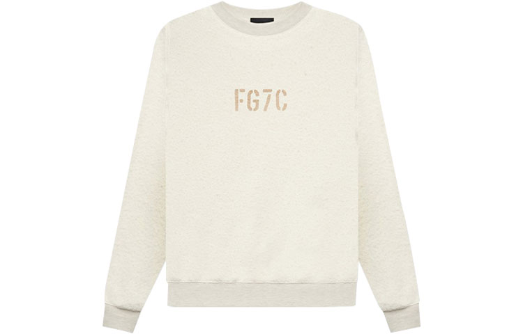 Fear of God FW21 Inside Out Crewneck Sweatshirt Cream Heather Logo