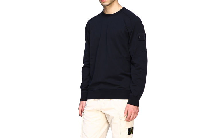 Мужское худи STONE ISLAND Ghost Pieces Logo (темно-синее) — фото 3