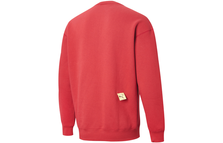 Мужское худи PUMA MICHAEL LAU Graphic Crew Fleece (красное) — фото 2