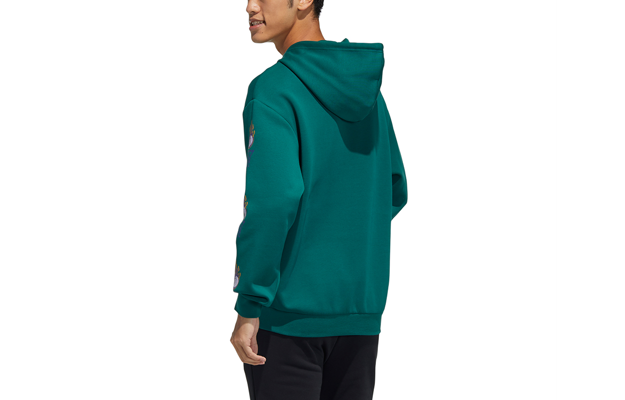 Мужское худи adidas neo M Ssfv2 Hoodie (зеленое) — фото 2
