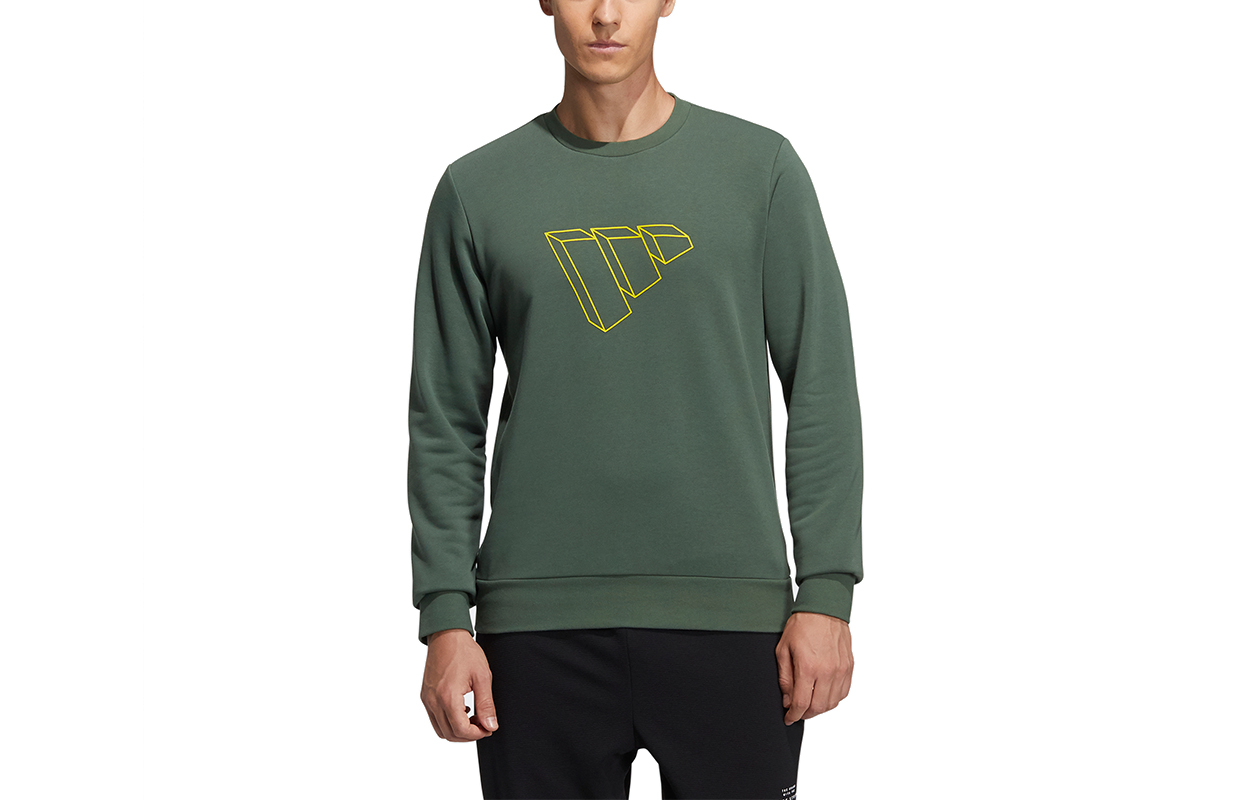 Мужская худи adidas Fi Swt Ft Bos (зеленая) — фото 3
