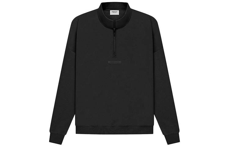 Худи Fear of God Essentials SS21 Mockneck Half Zip (черное) — фото 2