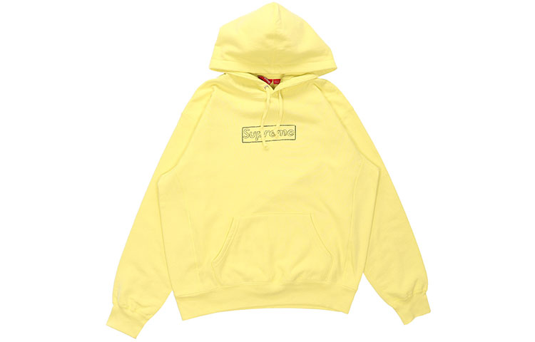 Supreme Week 1 x KAWS Chalk Logo Hooded Sweatshirt Box Logo