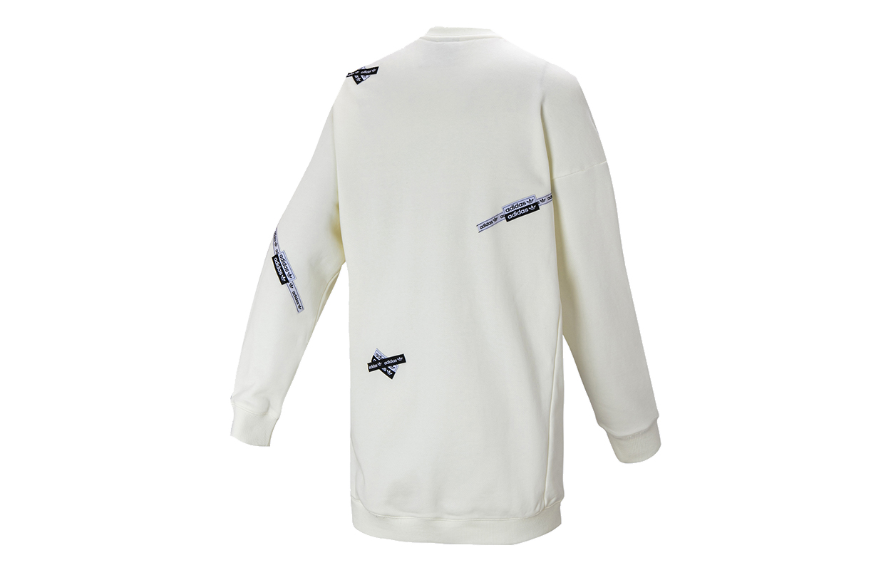 Женская толстовка adidas originals Long Crew (белая) — фото 2