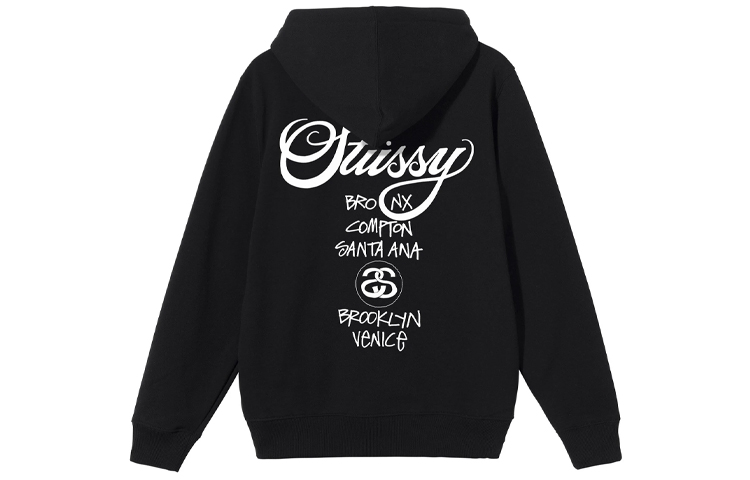 Stussy World Tour Hoodie Logo