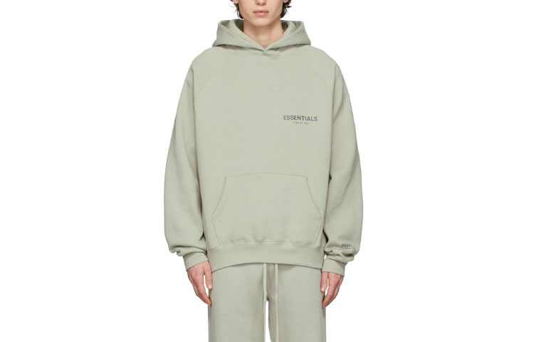 Fear of God Essentials Pullover Hoodie GreenConcrete Logo