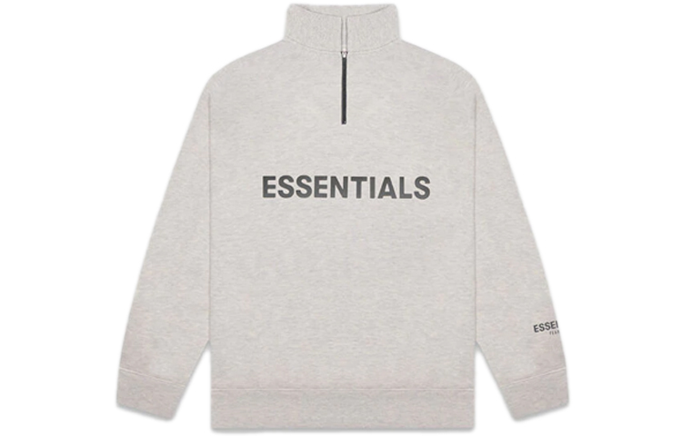 Fear of God Essentials FW20 Half Zip Pullover Heather Oat