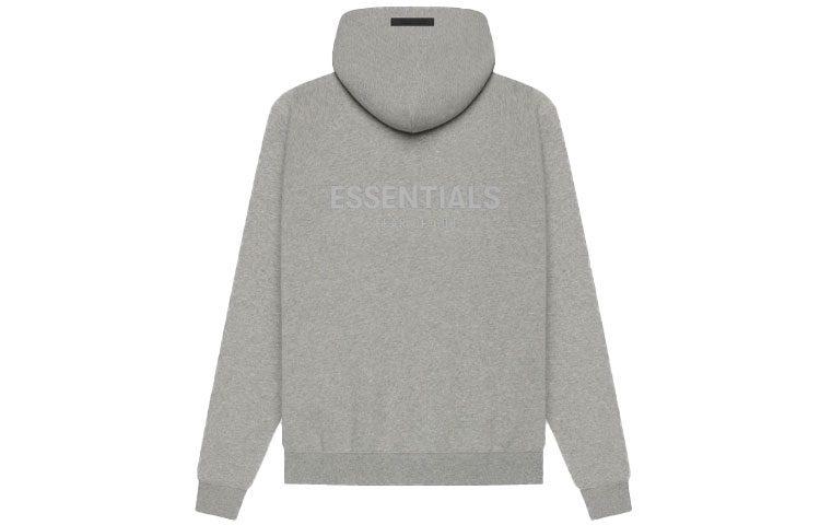 Fear of God Essentials SS21 Pullover Hoodie Dark Heather Oatmeal Logo