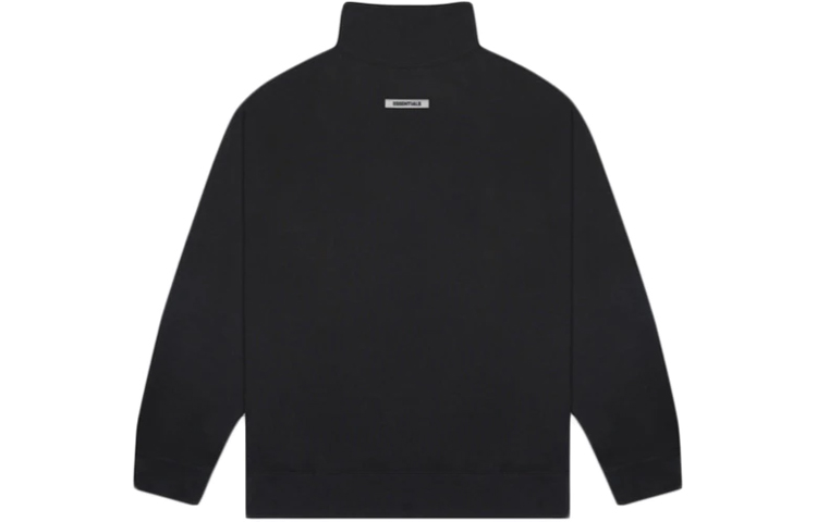 Худи Fear of God Essentials SS20 Black Mock Neck Sweatshirt (черный) — фото 2