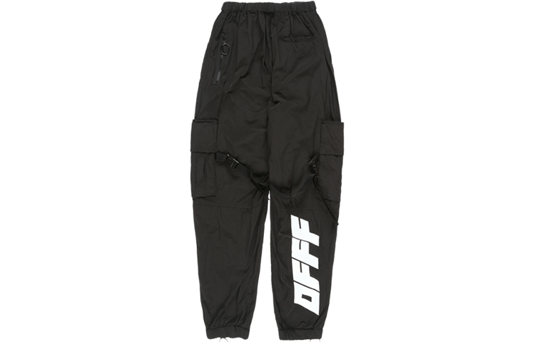 Мужские штаны OFF-WHITE FW19 Orange Cargo Pants (черные) — фото 2