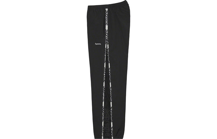 Штаны Supreme Reflective Zip Track Pant (черные) — фото 9