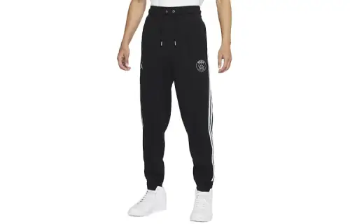 Jordan Knitted Sweatpants Men's Black Moderate Cuffed Pants