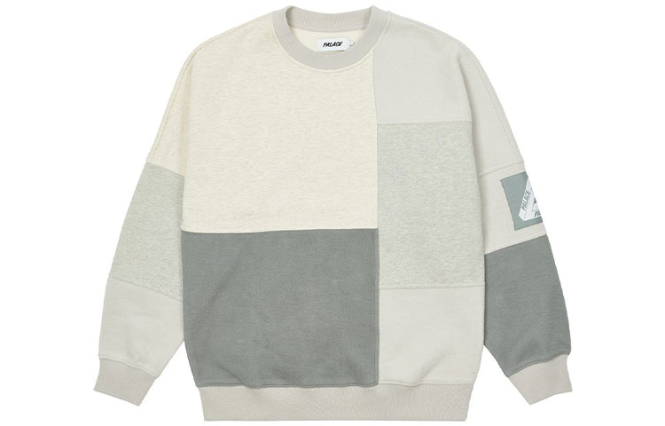 PALACE SS22 Colour Block Crew Greys Logo