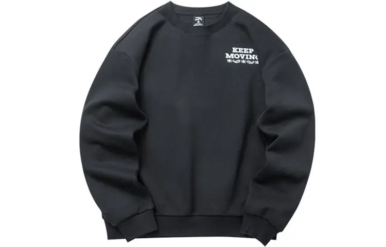 ANTA Life Collection Sweatshirts Unisex Black Crew Neck Moderate Regular