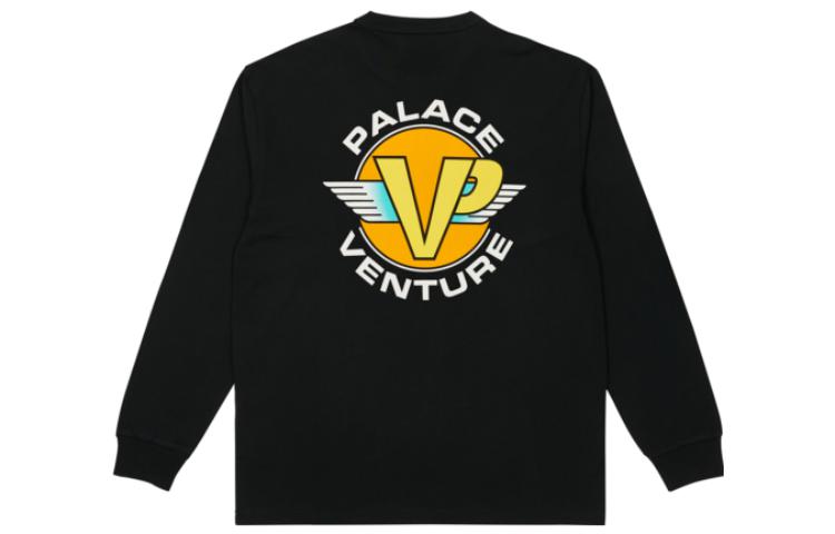 Мужская худи Palace Venture Longsleeve Black SS22 (черная) — Черный — фото 2
