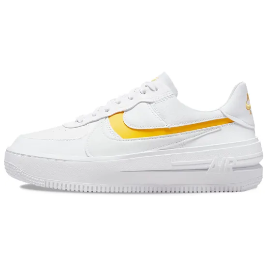 Nike Air Force 1 PLT.AF.ORM White Yellow Ochre Women's