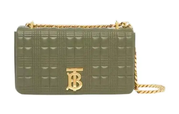 Burberry Lola Bag Lambskin Handbag, Shoulder Bag, Crossbody Bag Small Women's Dark Fern Green