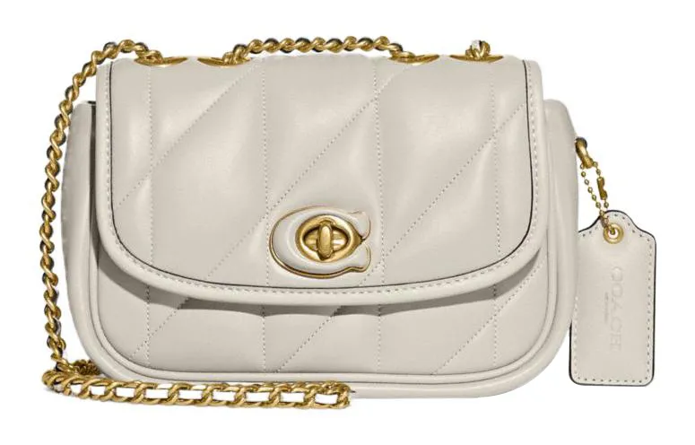 COACH Pillow Madison Nappa Soft Leather Crossbody Bag, Shoulder Bag Medium Women's White