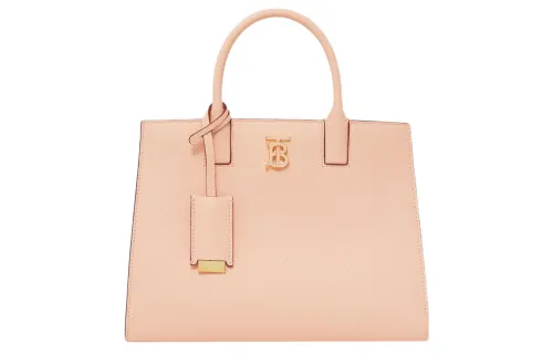 Burberry Frances Brand Logo Leather Handbag, Shoulder Bag, Crossbody Bag Mini Women's Peach Pink