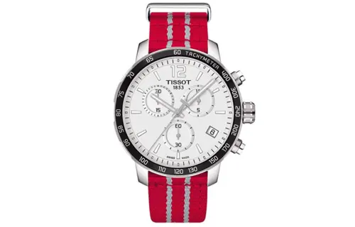 TISSOT Quartz Movement 100m Waterproof Men's Watches Watch 42mm Silver Dial Stainless Steel Case Fabric Strap