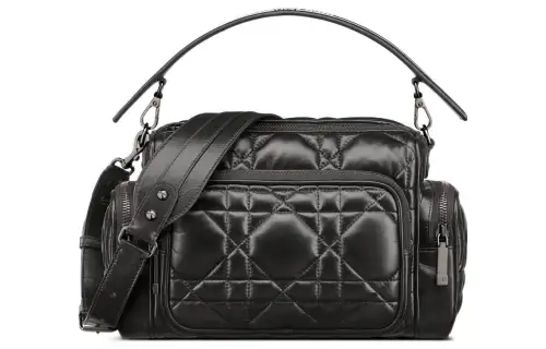 DIOR Cow Leather, Leather Camera Bag, Handbag, Clutch, Crossbody Bag Women's Black