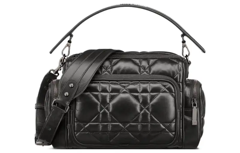 DIOR Cow Leather, Leather Camera Bag, Handbag, Clutch, Crossbody Bag Women's Black