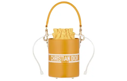 DIOR Smooth Cow Leather Shoulder Bag, Crossbody Bag, Handbag Small Women's Yellow