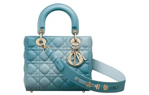 DIOR Lady Dior Sheepskin Shoulder Bag, Crossbody Bag, Handbag Small Women's Sky Blue