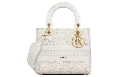 DIOR Pattern Embroidery Handbag, Shoulder Bag, Crossbody Bag, Handbag Medium Women's