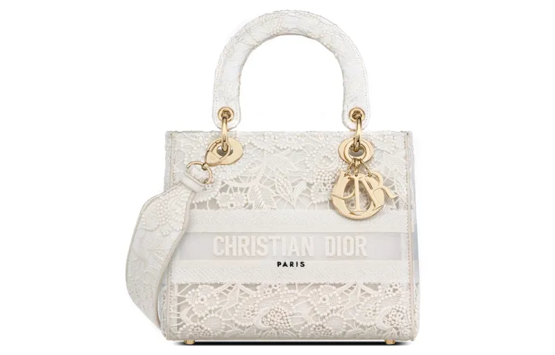 DIOR Pattern Embroidery Handbag, Shoulder Bag, Crossbody Bag, Handbag Medium Women's