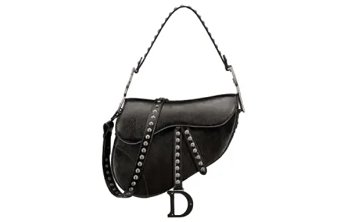 DIOR Saddle Sheepskin Saddle Bag Handbag, Shoulder Bag Women's Black