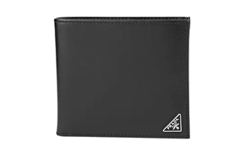 PRADA Luggage Collection Leather Wallet Men's Black