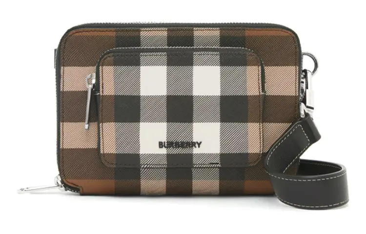 Burberry Cotton Crossbody Bag, Shoulder Bag Men's Dark Birch Brown