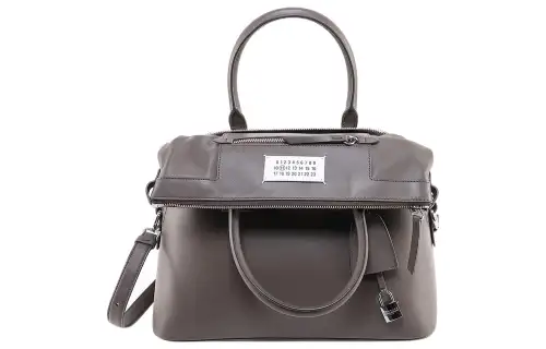 Maison Margiela Leather Tote Bag, Shopping Bag, Shoulder Bag, Crossbody Bag, Handbag Regular Women's Gray