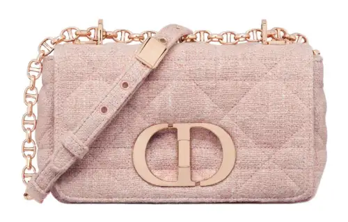 DIOR Linen Handbag, Shoulder Bag, Crossbody Bag Small Women's Rose Pink