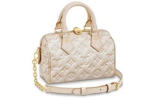 LOUIS VUITTON Speedy Bandouliere 20 Beige Clair