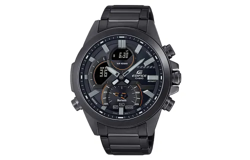 CASIO EDIFICE Collection Quartz Movement Stainless Steel Strap Watch Men's Watches Black Dial