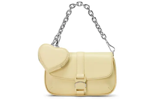 CHARLES&KEITH Pu Crossbody Handbag Medium Women's Butter/Black Pink/Red