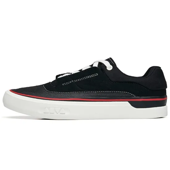 Anta Ao Li CVS Wear-Resistant Low-Top Skateboard Shoes Men's Black White