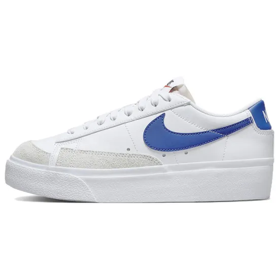 Nike Blazer Skateboarding Shoes Women's Low-top White/Royal Blue