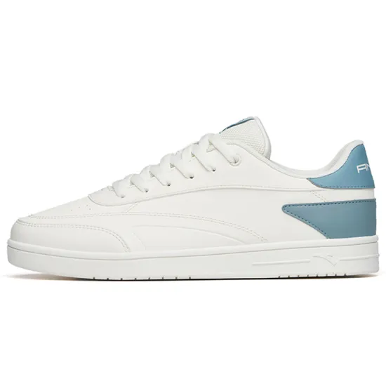 ANTA Skateboard Shoes Men Low-Top Ivory White/Bullet Grey