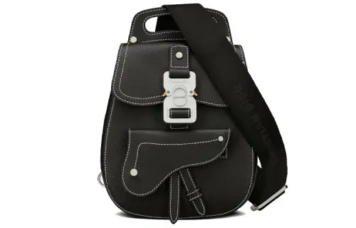 DIOR Gallop Grained Calfskin Shoulder Bag Men's Black