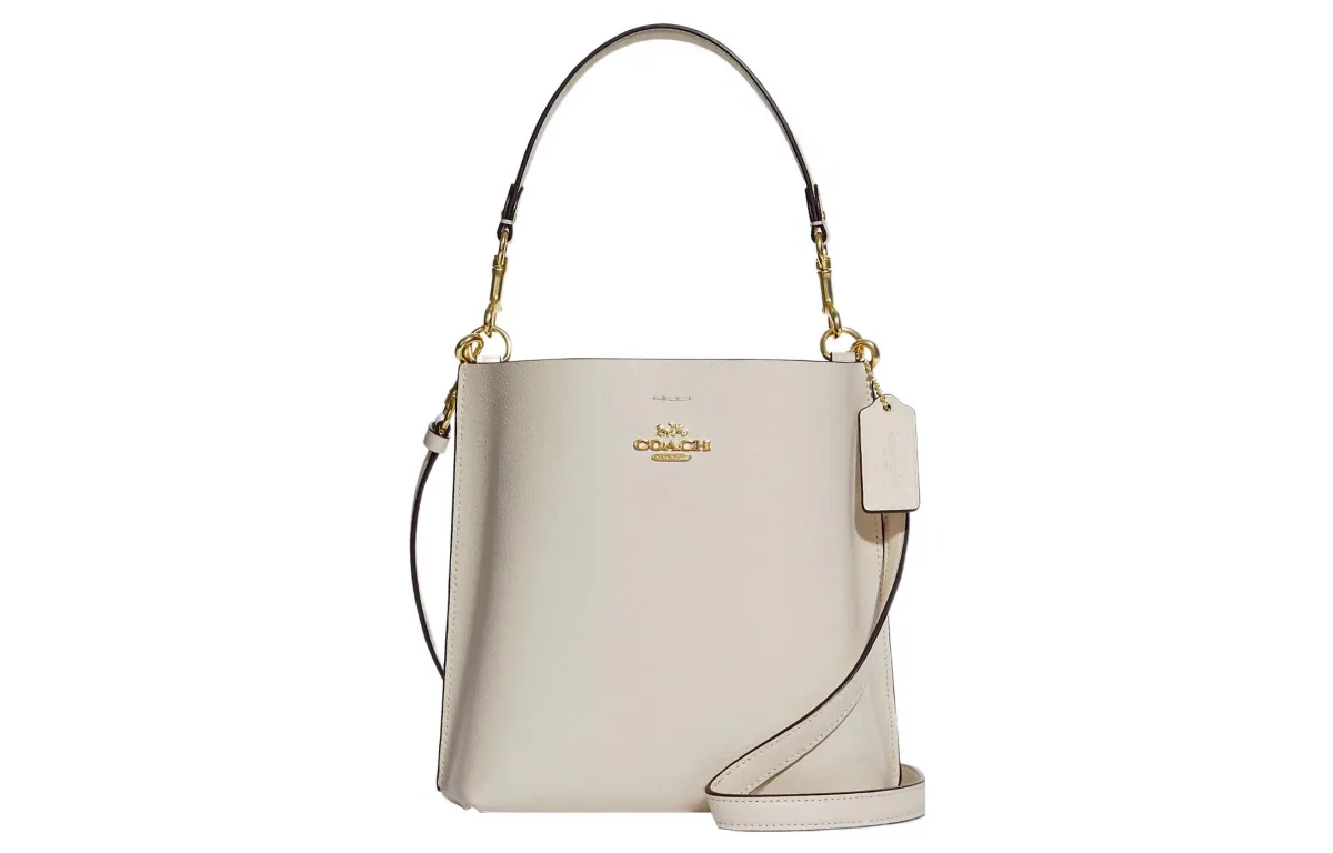 COACH Mollie Leather Bucket Bags Crossbody Bag, Shoulder Bag 22 Women's White