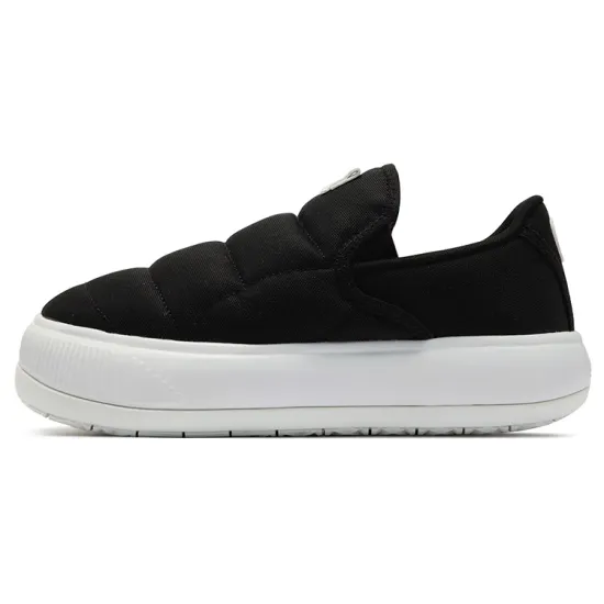 Puma Women's Suede Mayu Slip-On Canvas 'Black White'