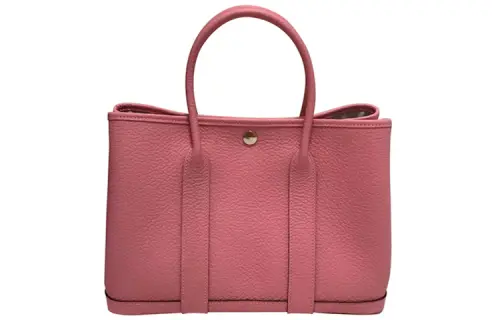HERMES Garden Party Country Cow Leather Handbag 30 Women's 5P Pink