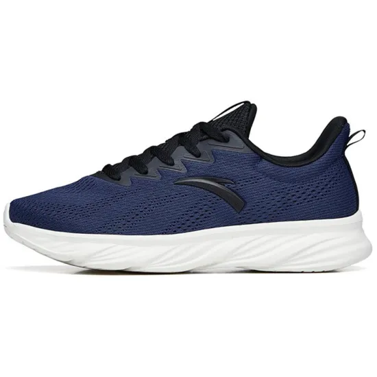 Anta Cushioning Breathable Lightweight Wear-Resistant Low-Top Running Shoes Men's Blue Black